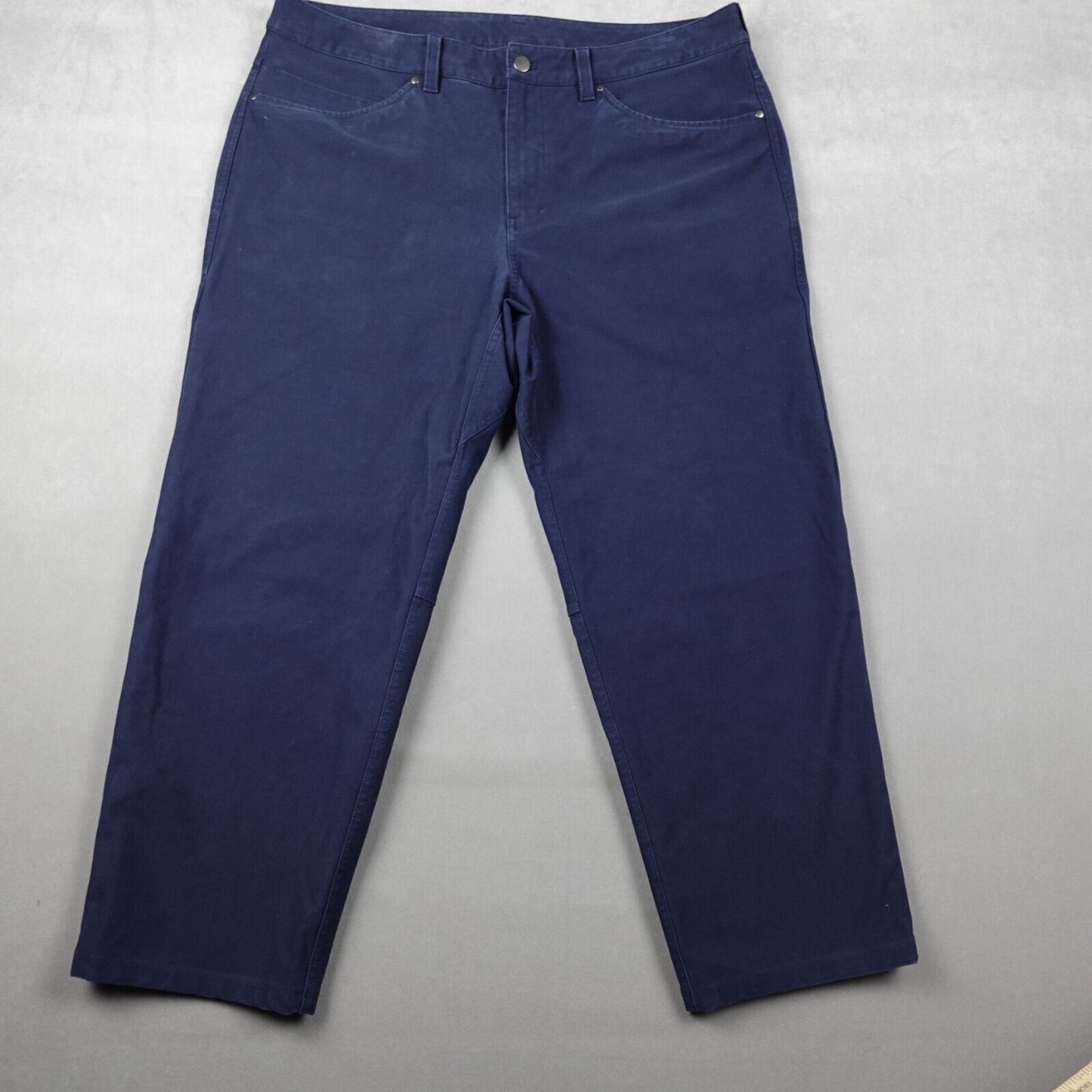 Lululemon ABC Relaxed Fit Crop Pant Mens 36x27 Utilitech Iron Blue