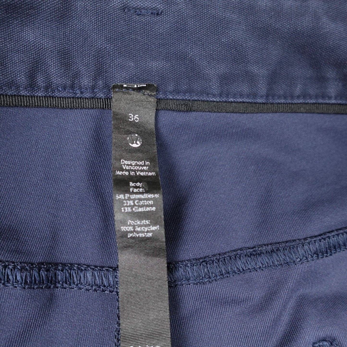 Lululemon ABC Relaxed Fit Crop Pant Mens 36x27 Utilitech Iron Blue