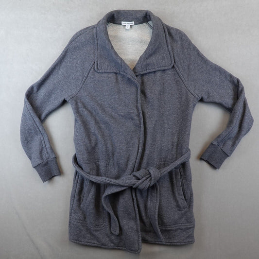 James Perse Raglan Fleece Coat Gray Womens Size 2