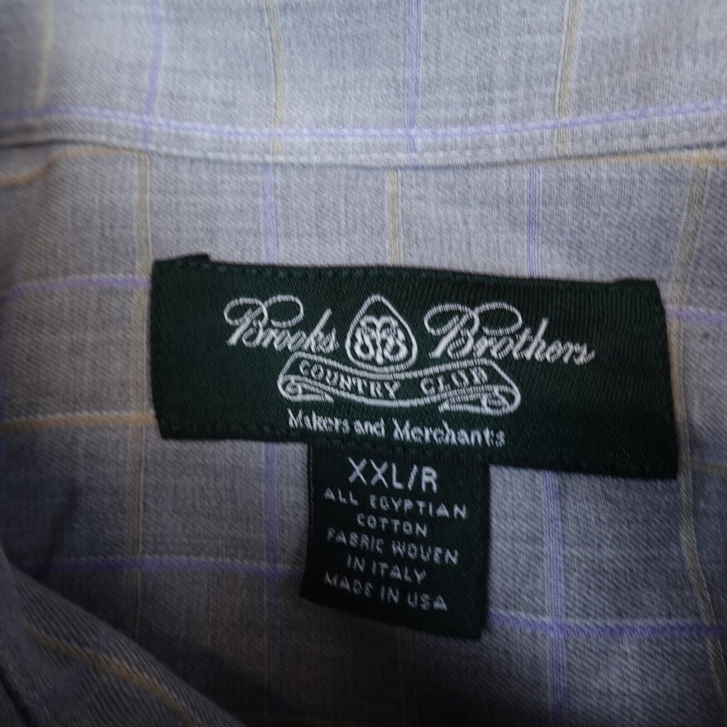 Brooks Brothers Shirt Mens XXL Egyptian Cotton Makers Merchants USA Made L/S