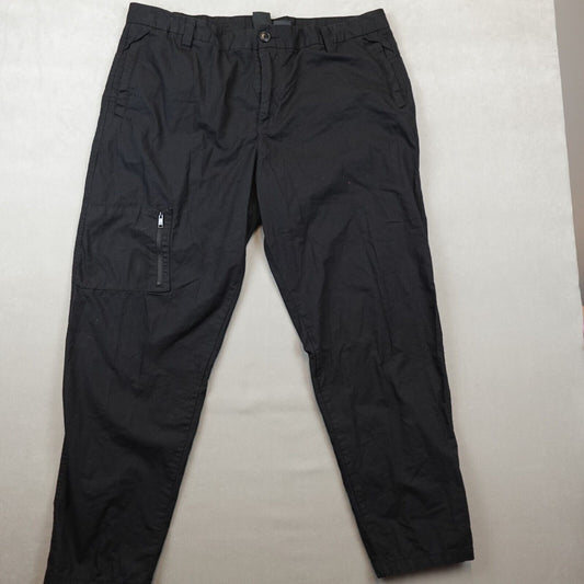 Armani Exchange Modern Utility Pants Cargo Ripstop Black AX Mens Size 40x29