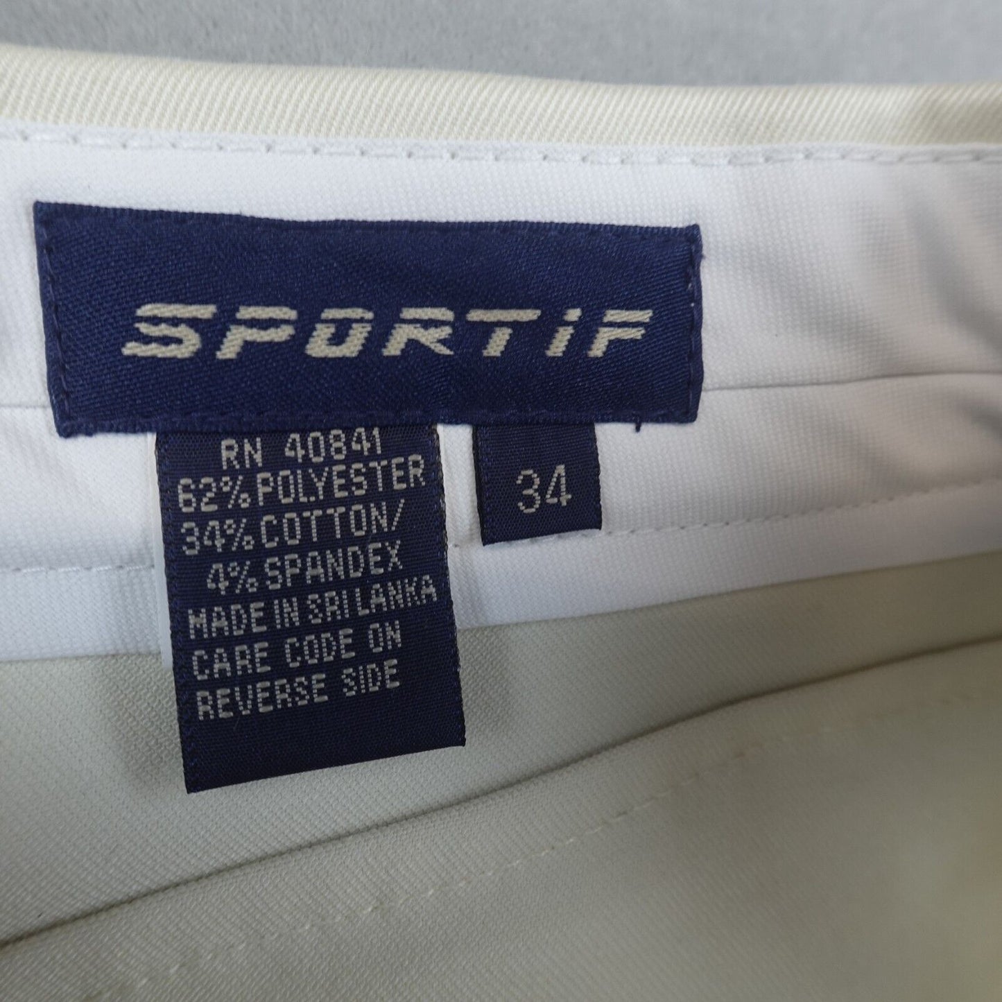 VTG Sportif Short Men 34 Khaki Cargo Chino USA Made Safari Stretch Outdoor New