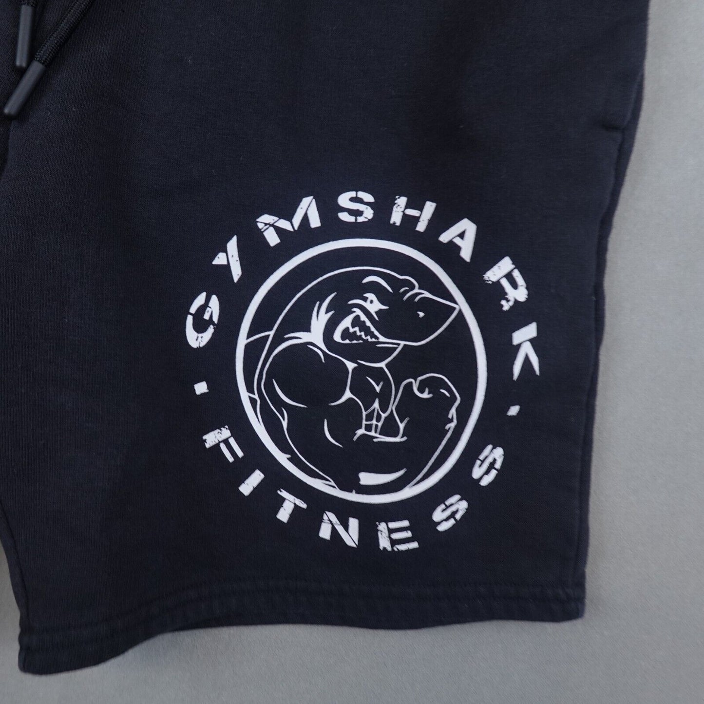 Gymshark Legacy Shorts Mens S Black Drawstring Fitness Logo Workout Double Knit