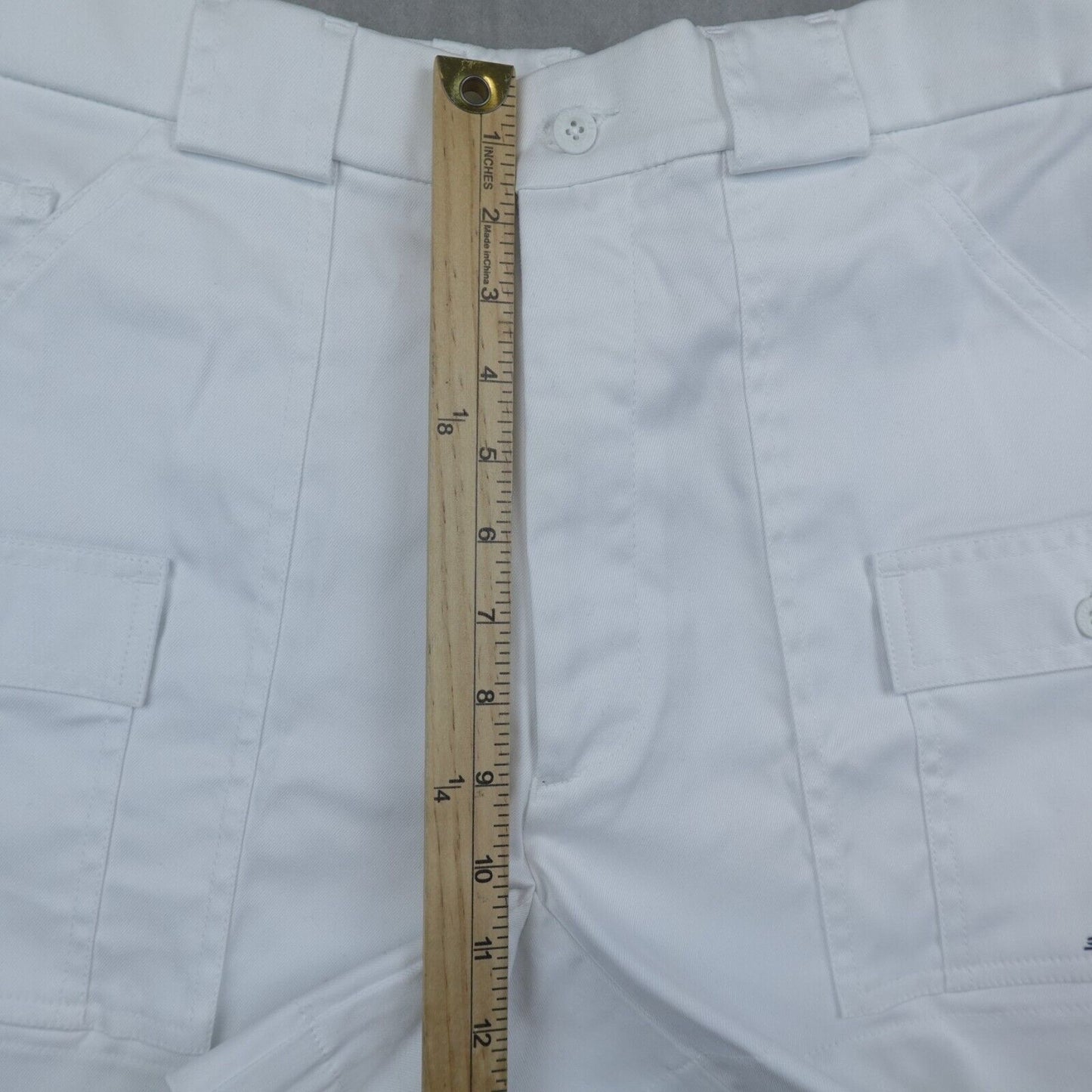 VTG Sportif Short Men 34 Khaki Cargo Chino White Safari Captain Outdoor New