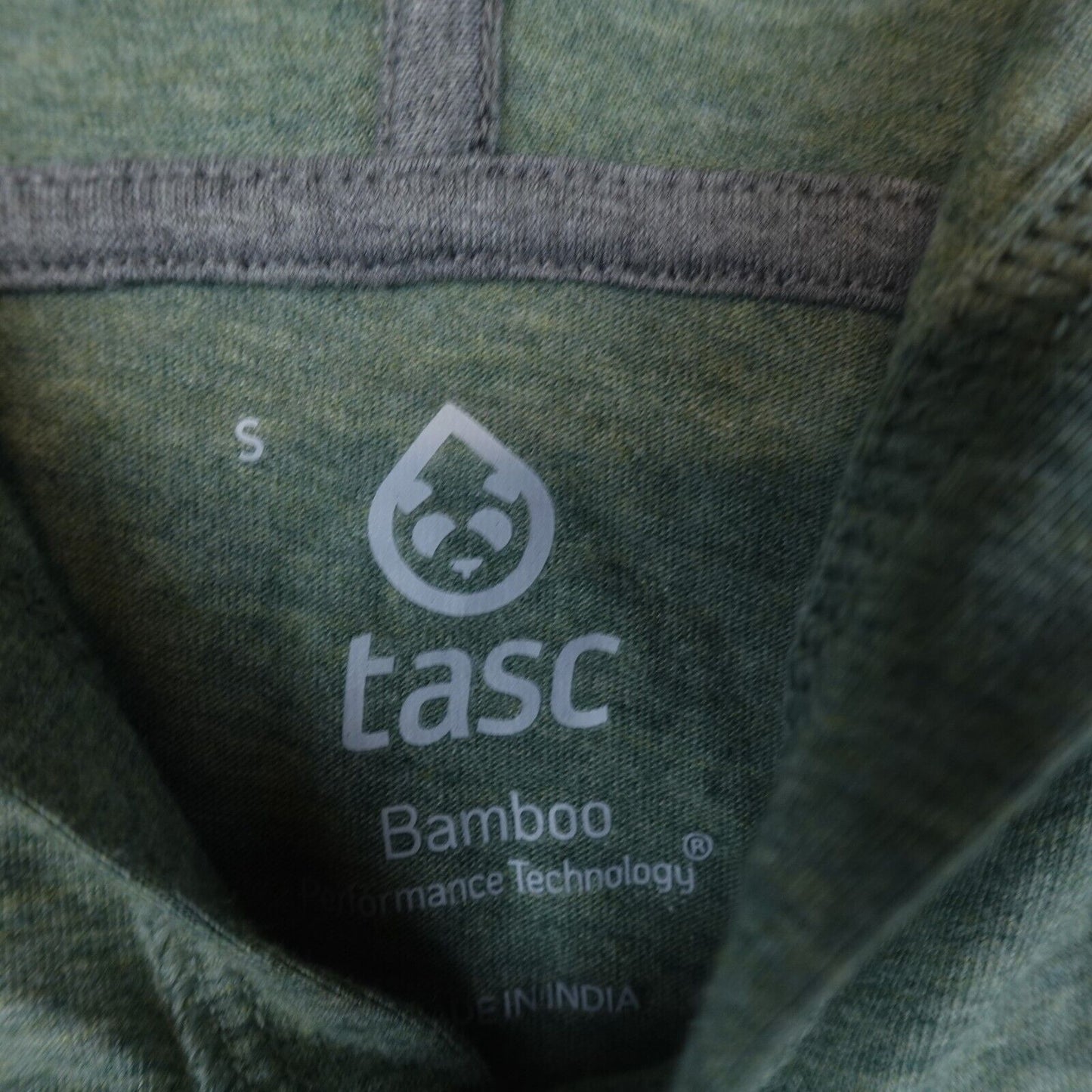 Tasc Bamboo Hoodie Pullover Sweatshirt Mens Small Green Lightweight Performance