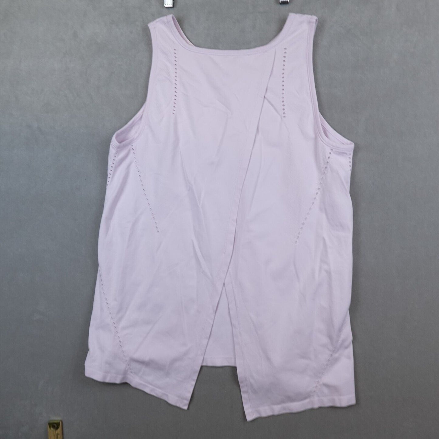 Athleta Foothill Tank Top Womens Size Large Pink Split Back Activewear Yoga