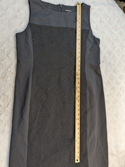 Eileen Fisher Midi Dress 14 Silk Lined Mixed Media Sleeveless Zip Back