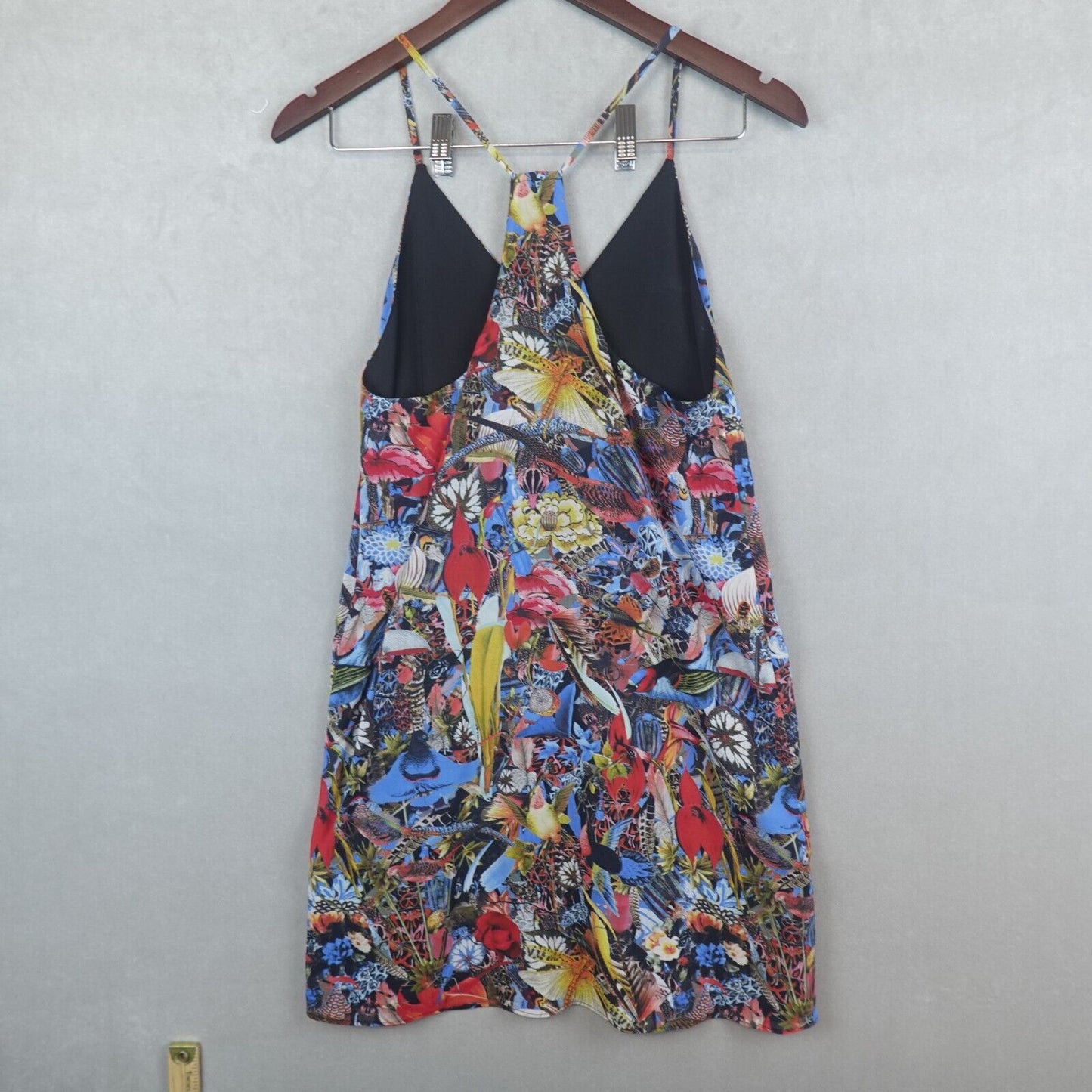 Alice + Olivia Dress Fierra T Back Tank Floral Women SIze Small Silk Blend Lined