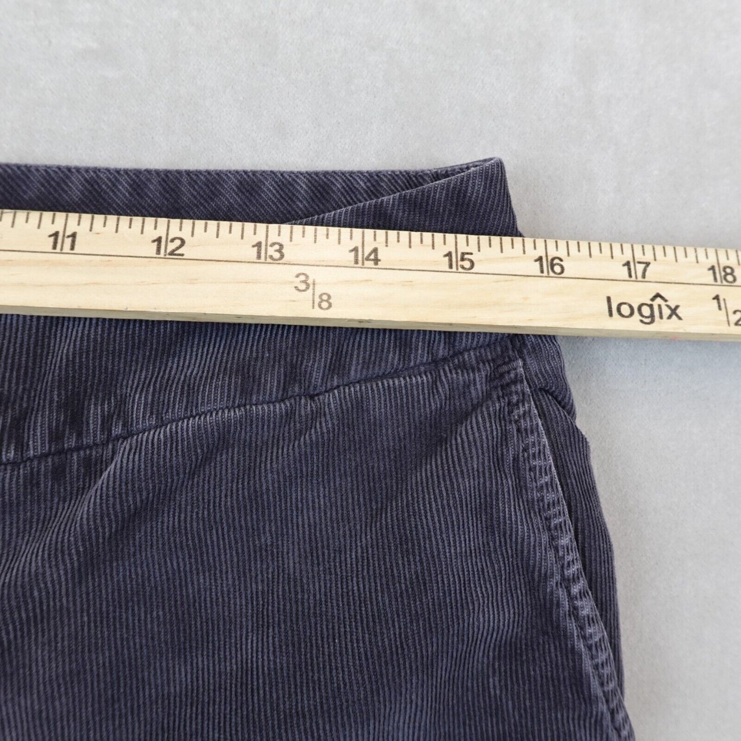 Standard James Perse Pants Womens Size 29 Corduroy Ankle Split Hem Blue Gray