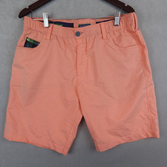 William Murray Golf Shorts Mens 34 Orange Chino Performance Stretch Straight Fit