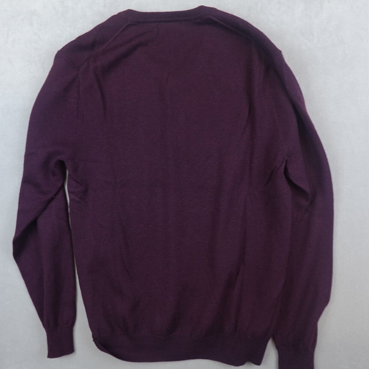 Bonobos Sweater Extra Fine Merino Wool Mens Medium V Neck Pullover Maroon L/S