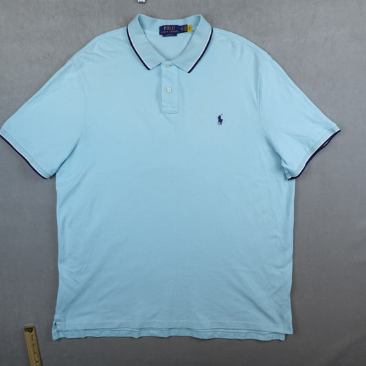 Polo Ralph Lauren Polo Shirt Mens XXL Blue Classic Golf Preppy Pony Pique