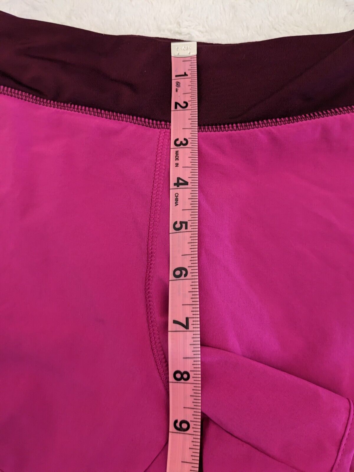 Athleta Track This Run Shorts Womens Medium Magenta Pink Lined 30x3 Stash Pocket