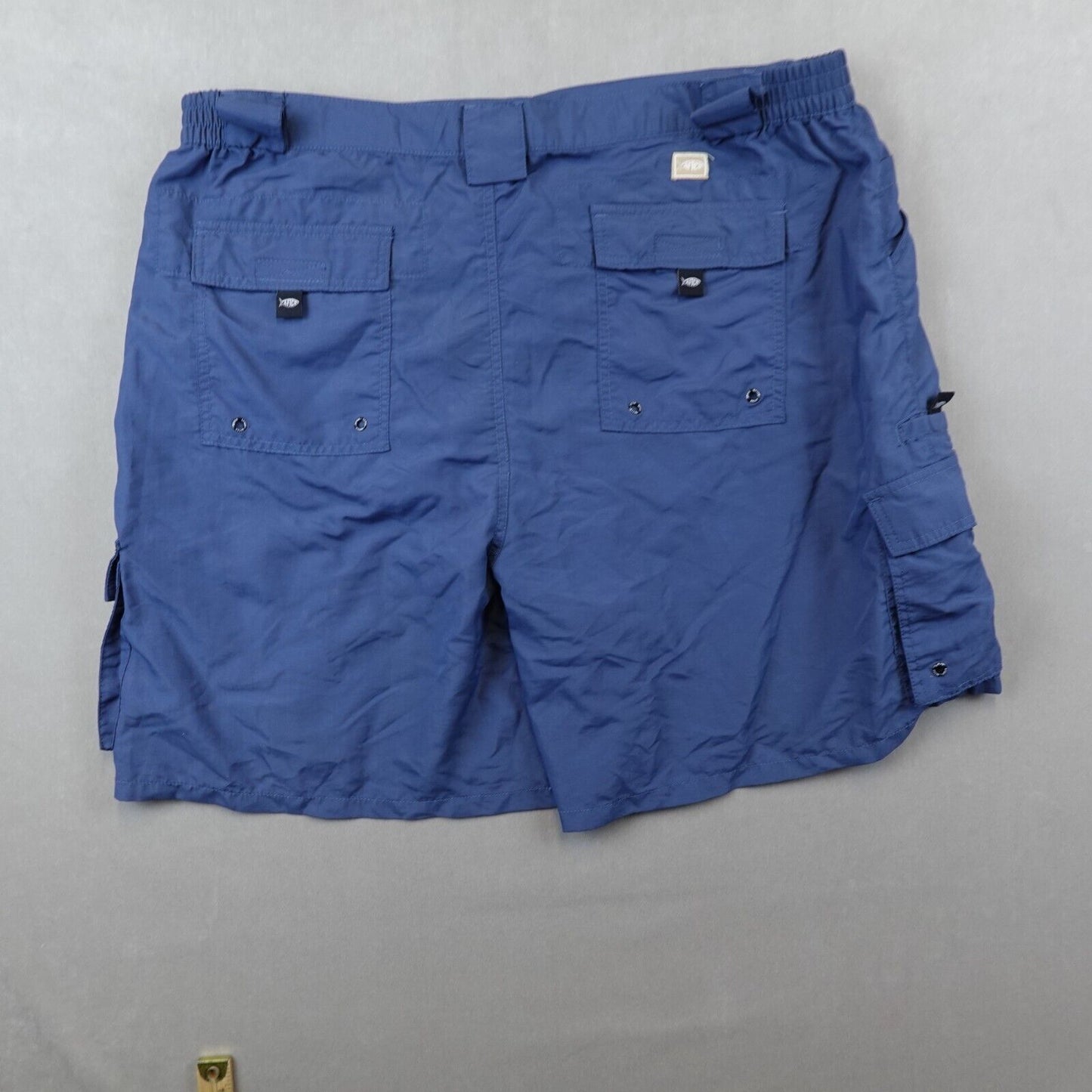 AFTCO FISHING SHORTS Mens 44 XXL Navy Blue Bluewater Nylon Cargo