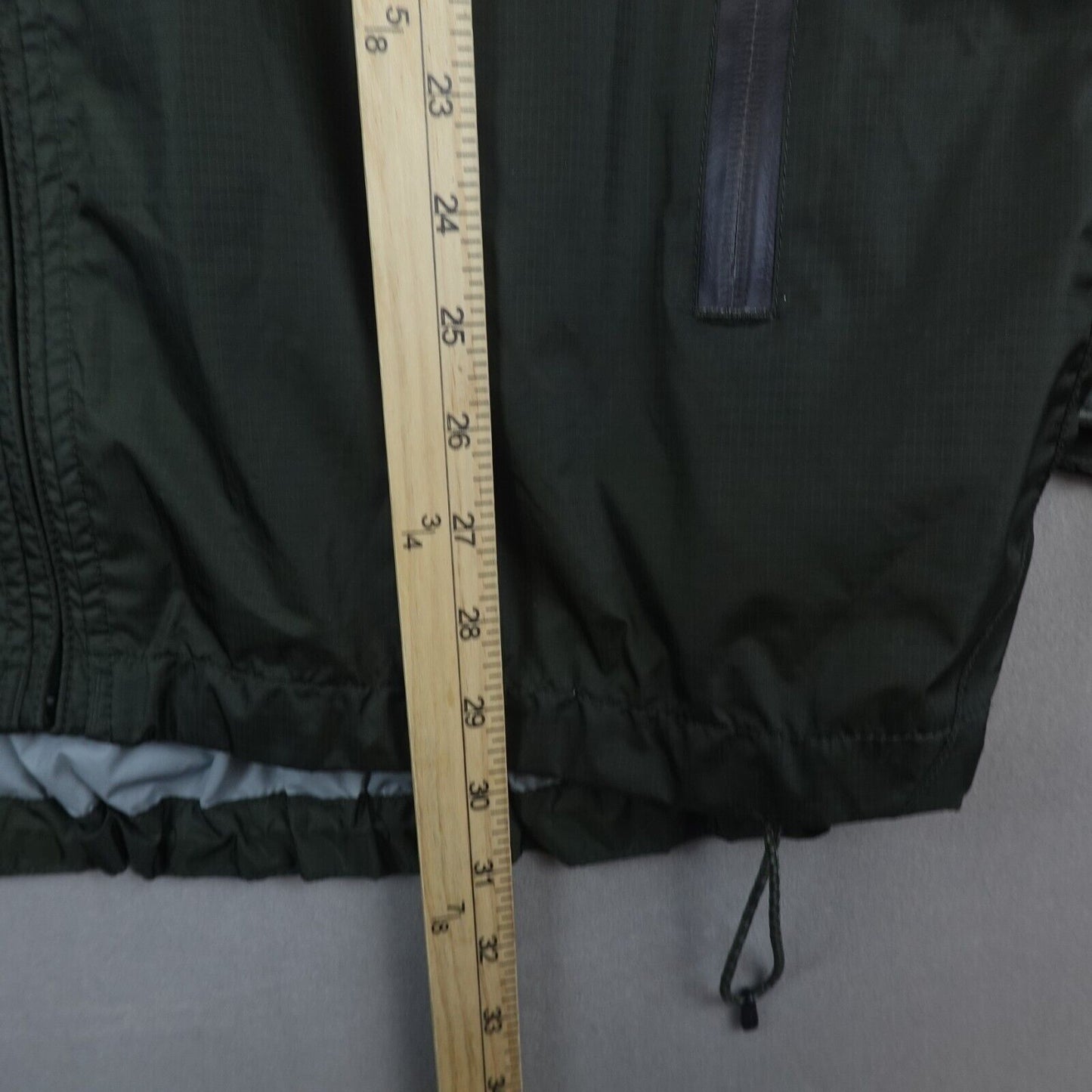 Cabelas Jacket Mens XL Green Dry Plus Rain Coat Hooded Full Zip Hiking