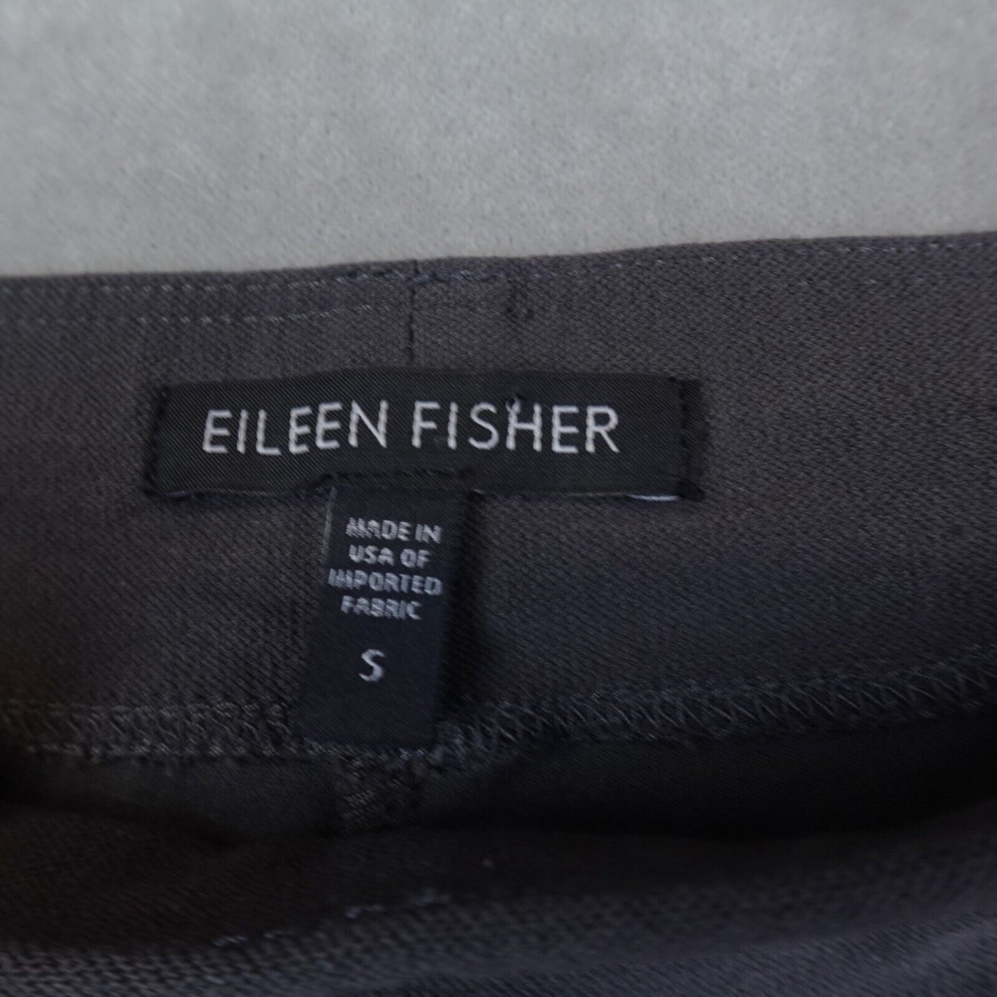 Eileen Fisher Pants Women Small Stretch Viscose Crepe Gray Pull On Ankle