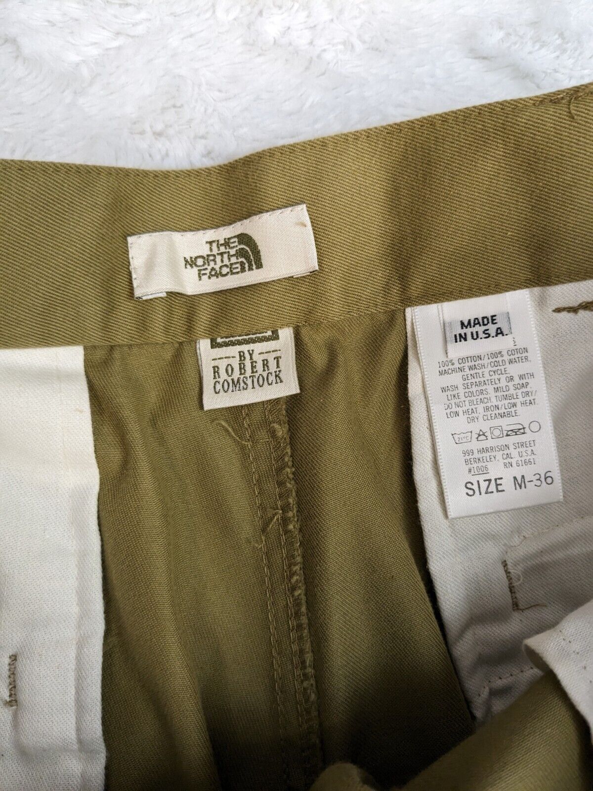 VTG North Face By Robert Comstock Pants Mens Medium 36 Khaki Chino USA Made NWOT