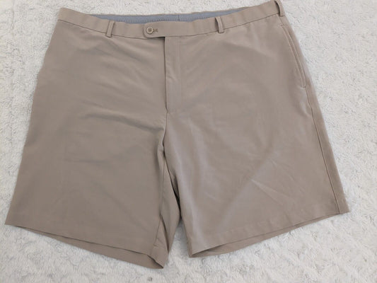 Peter Millar Golf Shorts Men 42x9 Beige Wicking Chino Quick Dry Golf Performance