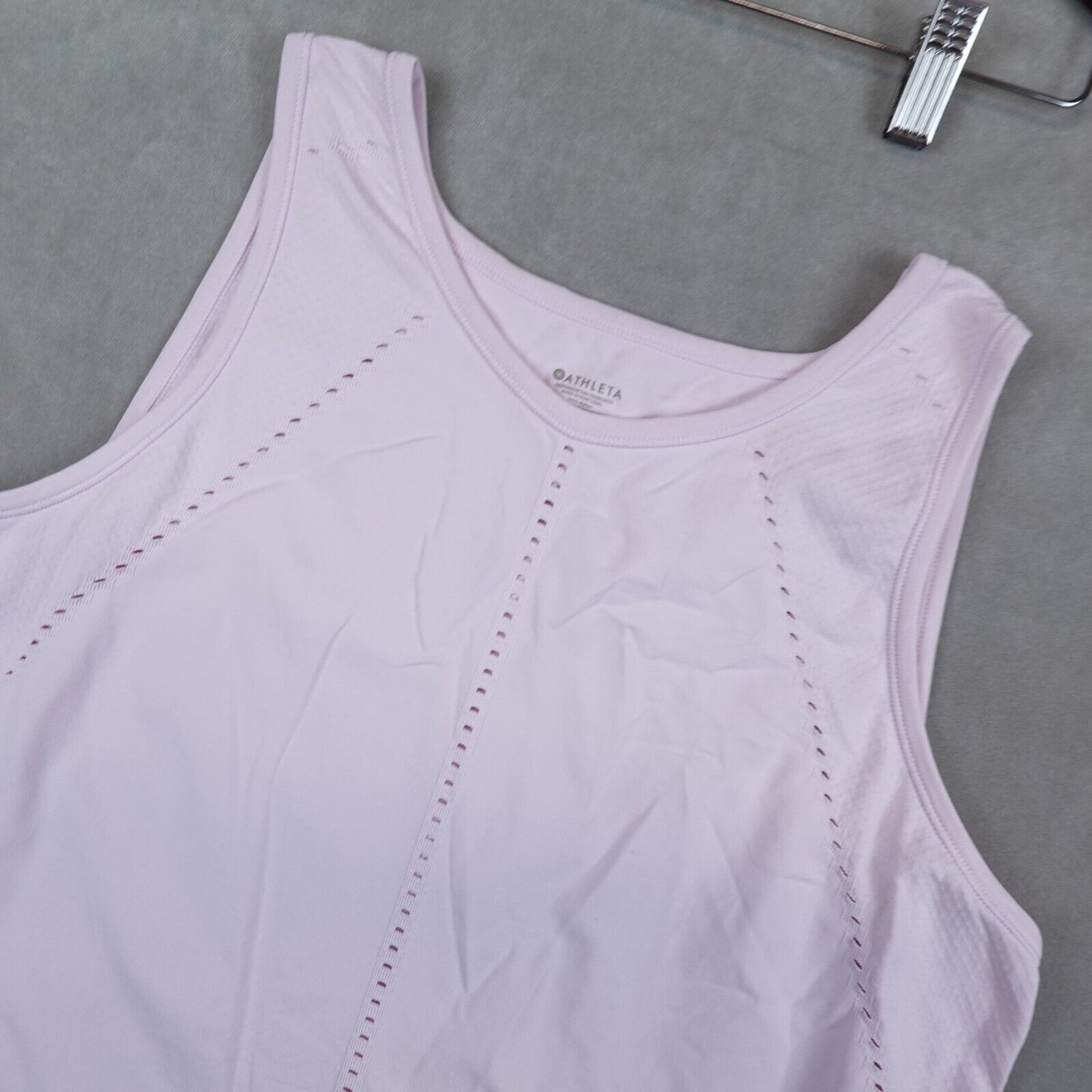 Athleta Foothill Tank Top Womens Size Large Pink Split Back Activewear Yoga