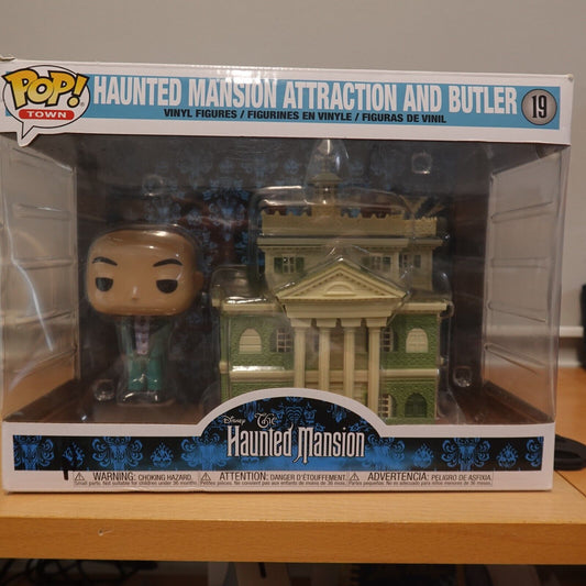 Funko Pop Town Disney Haunted Mansion Attraction With Butler #19 Vinyl Figure