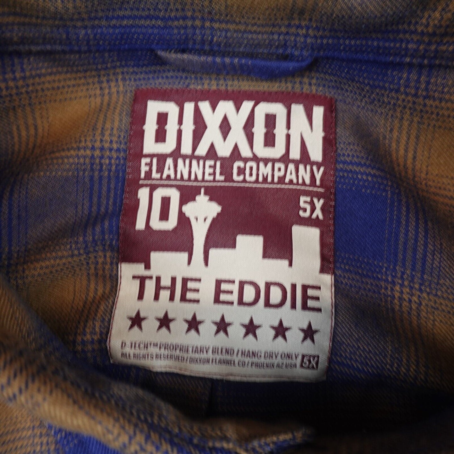 Dixxon Flannel Shirt Men 5XL Pearl Snap Plaid The Eddie Long Sleeves Biker