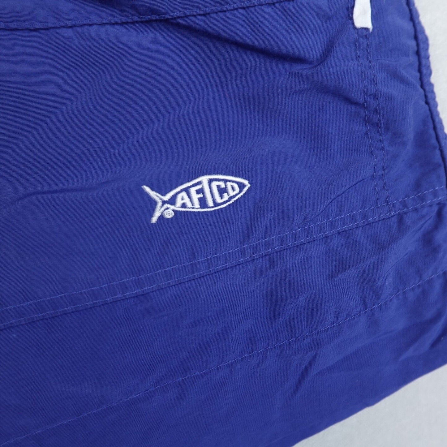 AFTCO Original Fishing Shorts Mens 42 Cargo Blue Swimming Pockets Elastic Waist