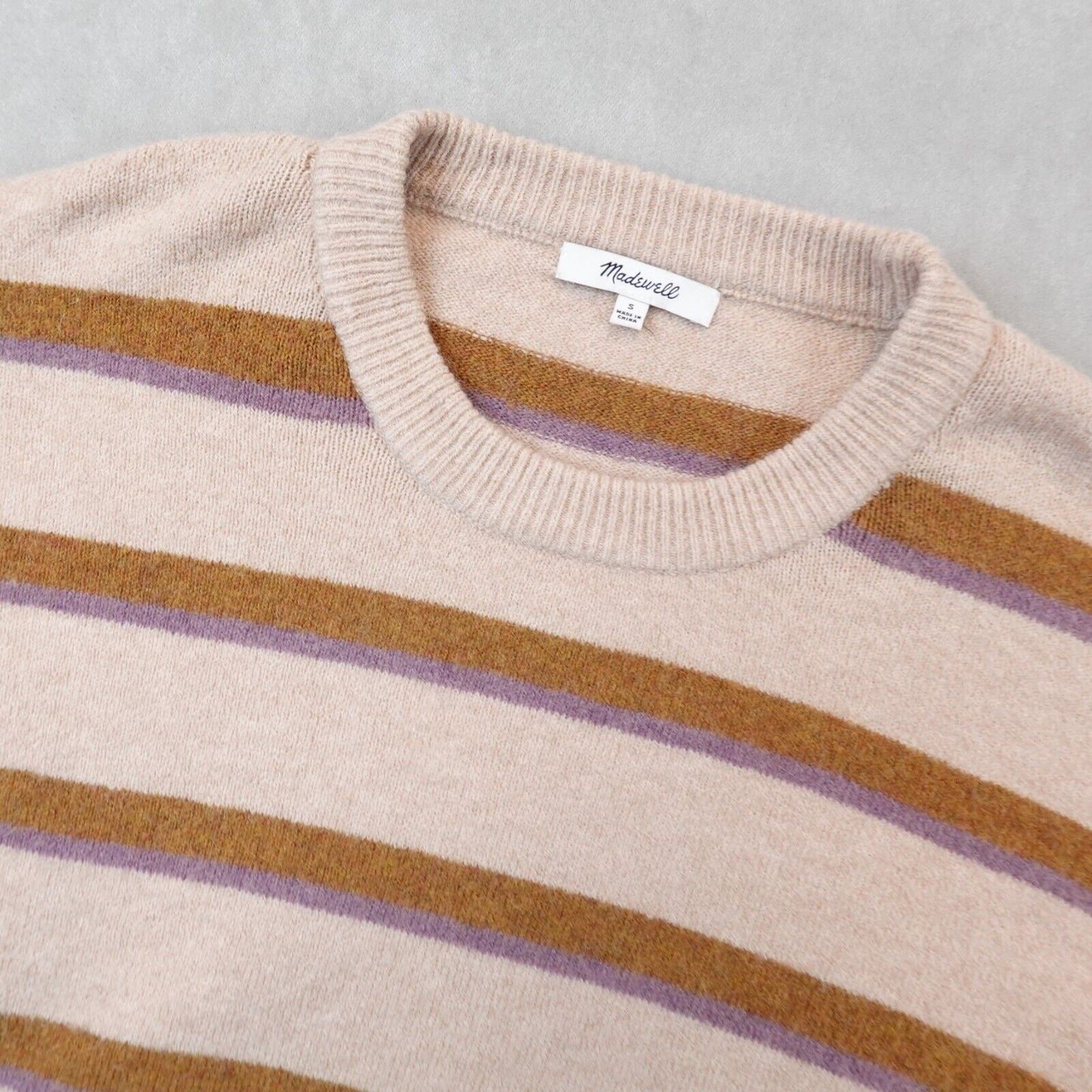 Madewell Sweater Womens Wool Alpaca Blend Striped Boxy Oversized Size Small