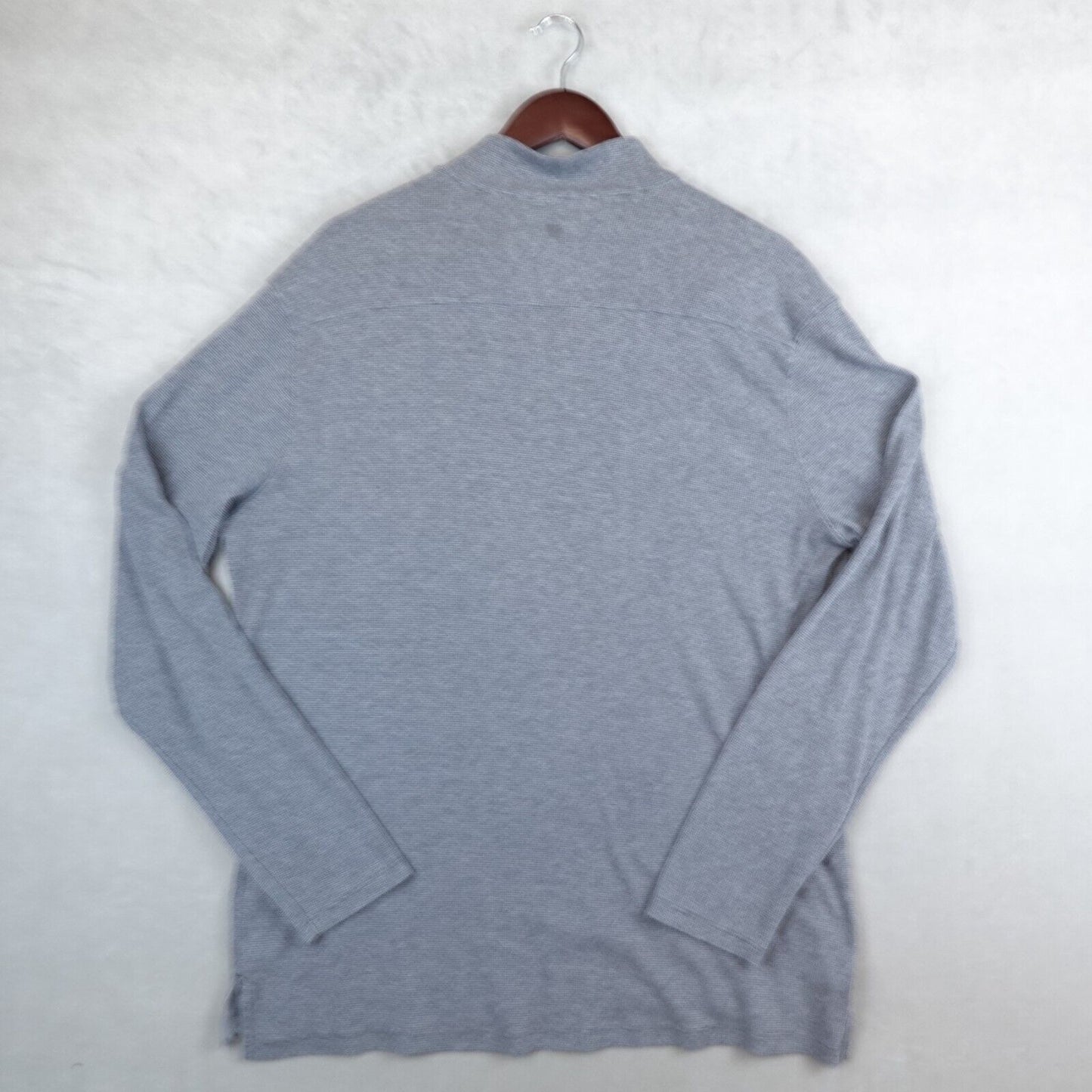 01. Algo Performance 1/4 Zip Sweater Mens XL Waffle Knit Gray Fleece Sweatshirt