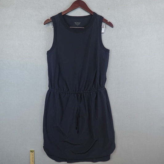 Athleta Rincon Dress Womens Size Small Travel Black Cinch Waist Quick Dry Casual