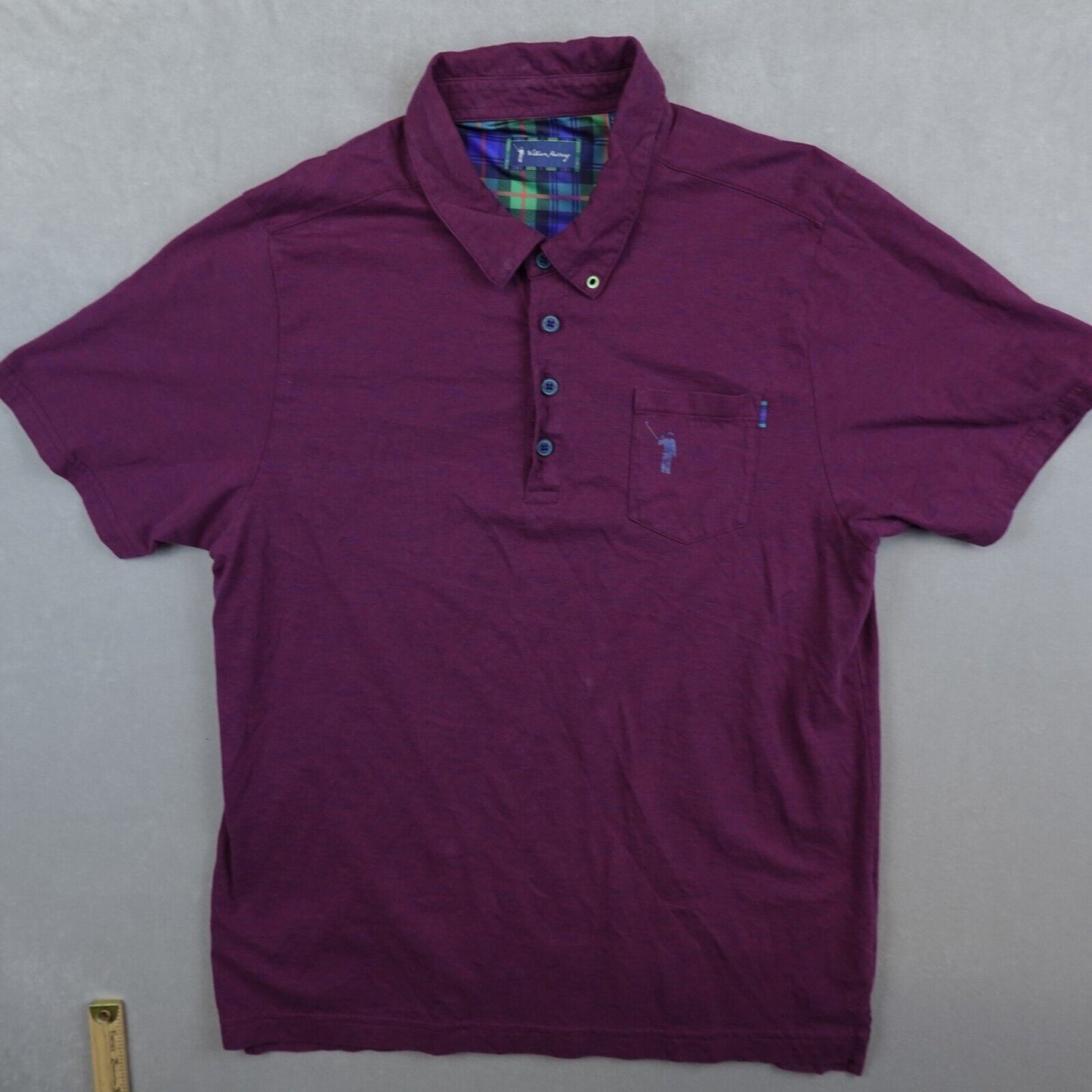 WILLIAM MURRAY Polo Shirt Mens Size Large Red Golf Short Sleeve