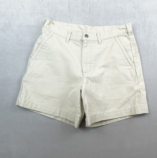 Patagonia Shorts Stand Up Mens 34 Beige Hiking Logo Organic Cotton 57227 Canvas