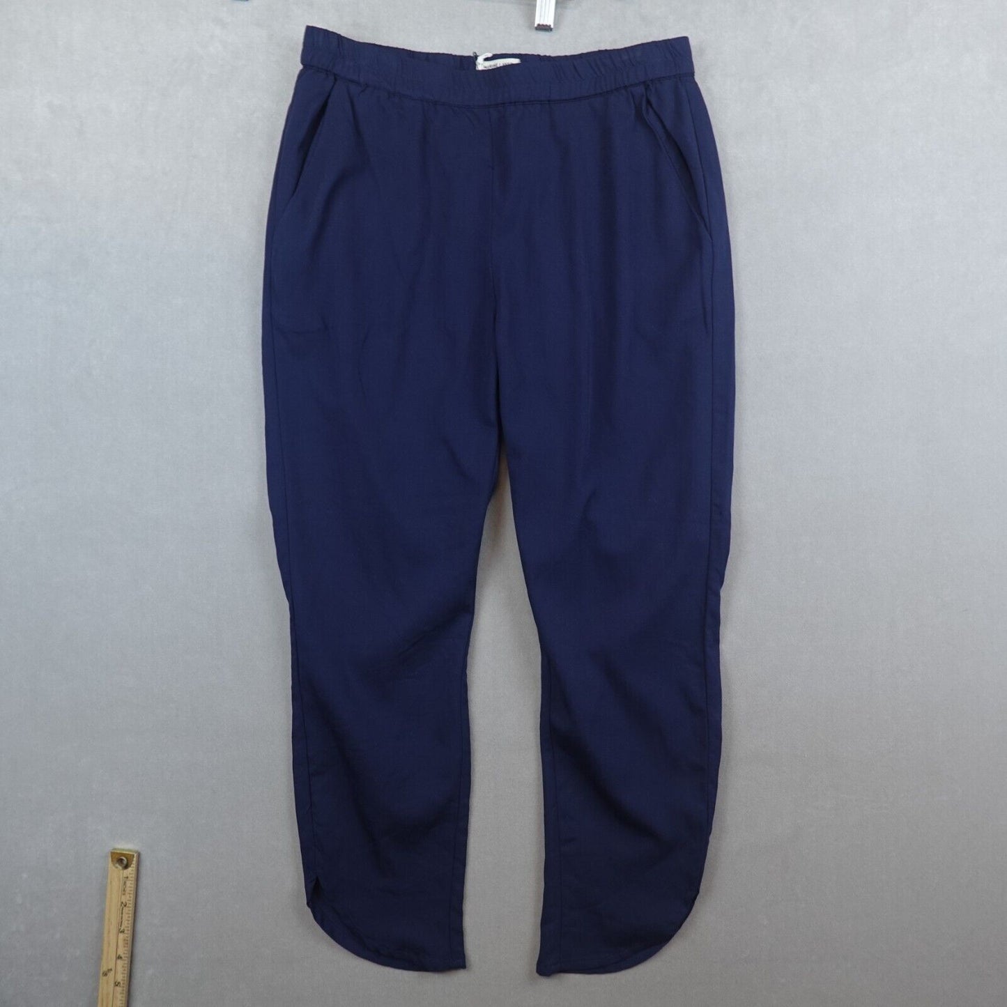 NWT Marine Layer Allison Pants Womens Medium Petite Navy Pull On Career Re Spun