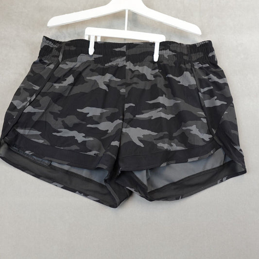 Athleta Mesh Racer Run Short 4" Camo Lux Size Large Running Athletic Lined