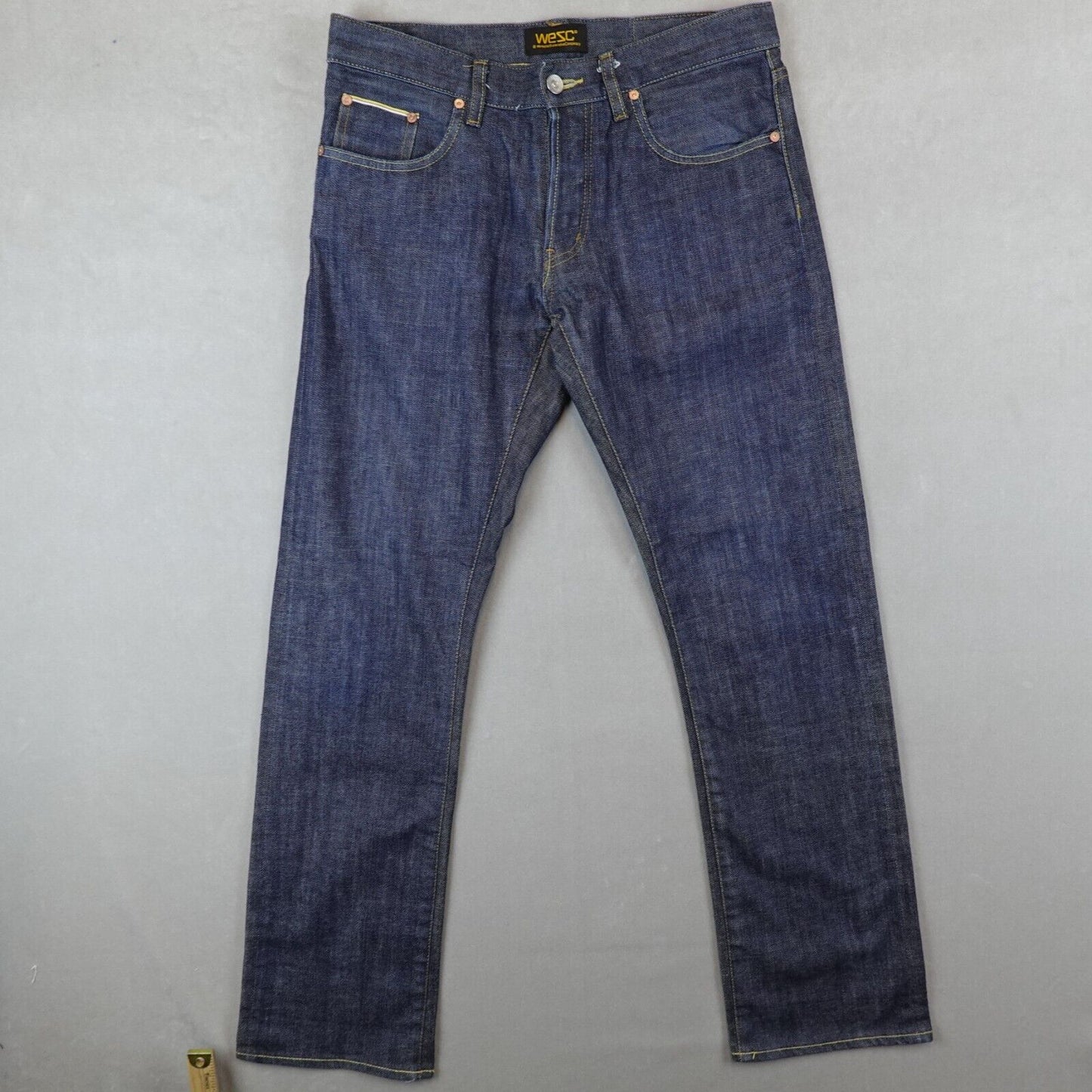 WESC Jeans Mens 31x31 Japanese Selvage Stretch Blue Denim Cotton Pants