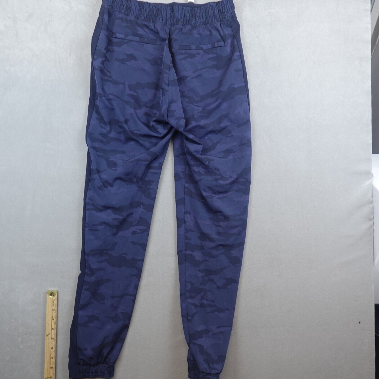 Athleta Brooklyn Jogger Women Size 6 Tall Blue Camo Pants Textured Tapered