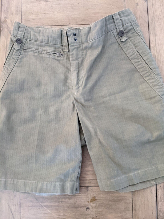 N.I.C.E. Collective Shorts Mens 28 Military Green Designer 100% Cotton USA Made