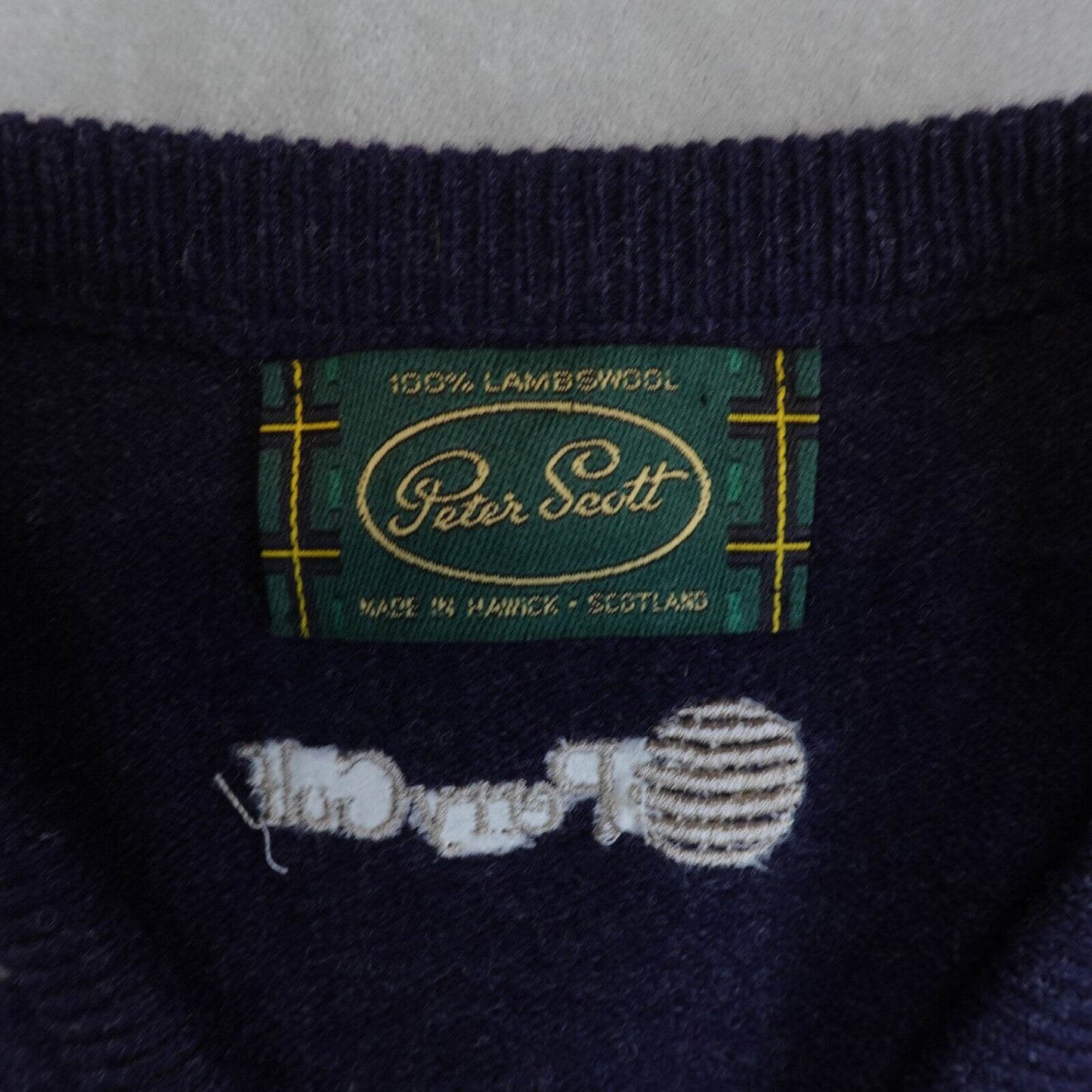 Peter Scott Vest Sweater Men Large Plaid Lambswool Scotland Perry Golf