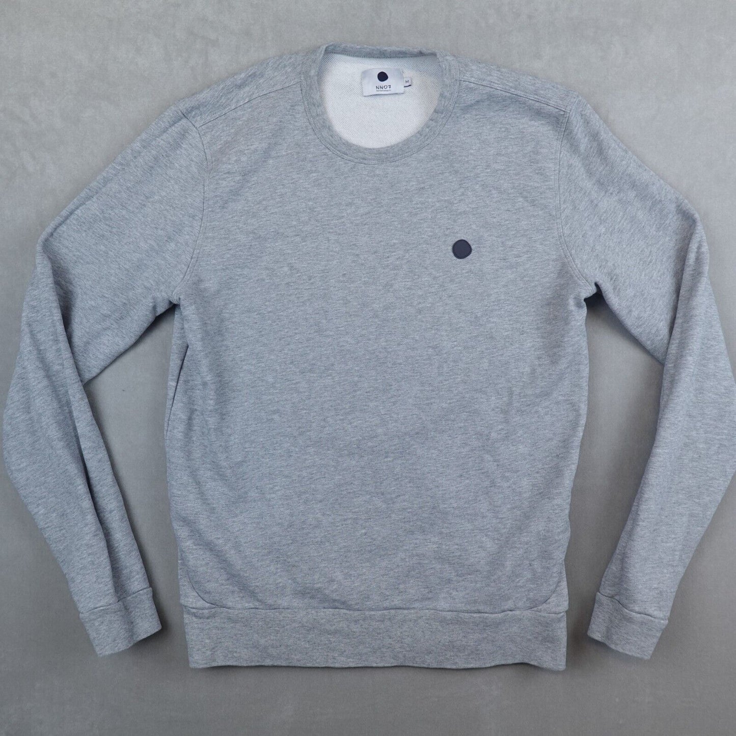 No Nationality NN07 Sweater Mens Medium Gray Crew Fleece Long Sleeve Luke *READ