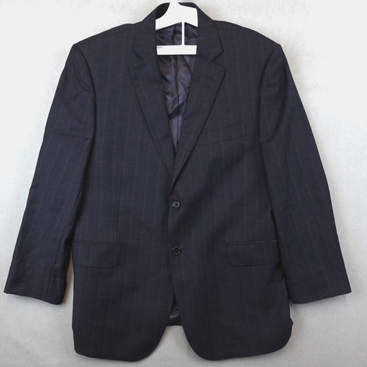 Ermenegildo Zegna Traveller Blazer 42R Blue Double Vent Sport Jacket Pinstripe