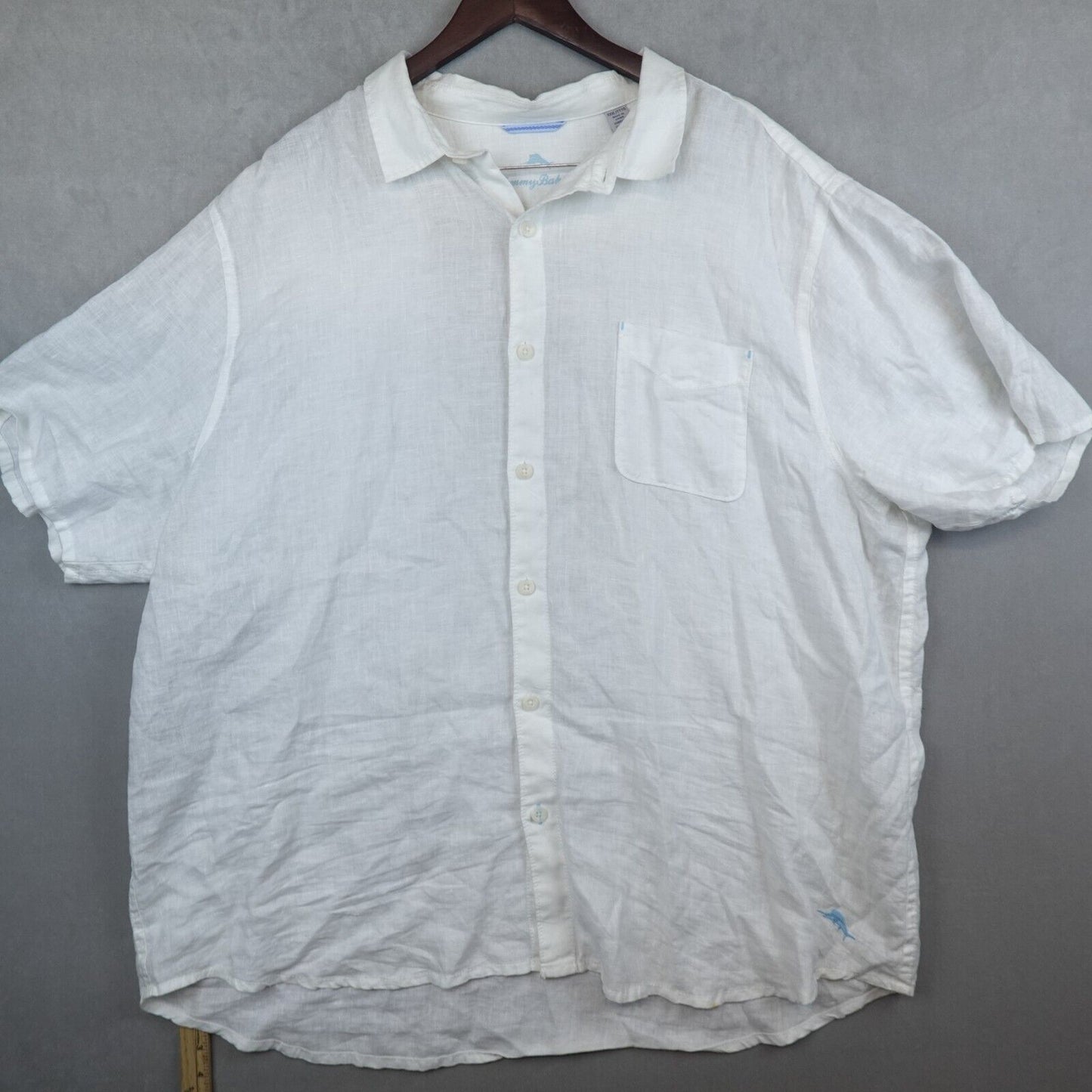 Tommy Bahama Shirt Mens XXXL White Linen Short Sleeve Relax Button Up