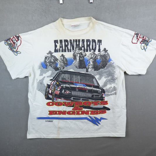 VTG ‘94 Dale Earnhardt Cowboys and Engines Racing T-Shirt XXL USA Single Stitch