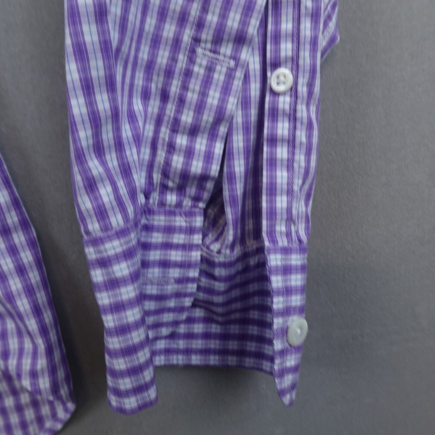 J Press Shirt Mens Size Medium Button Down Purple Plaid Long Sleeve