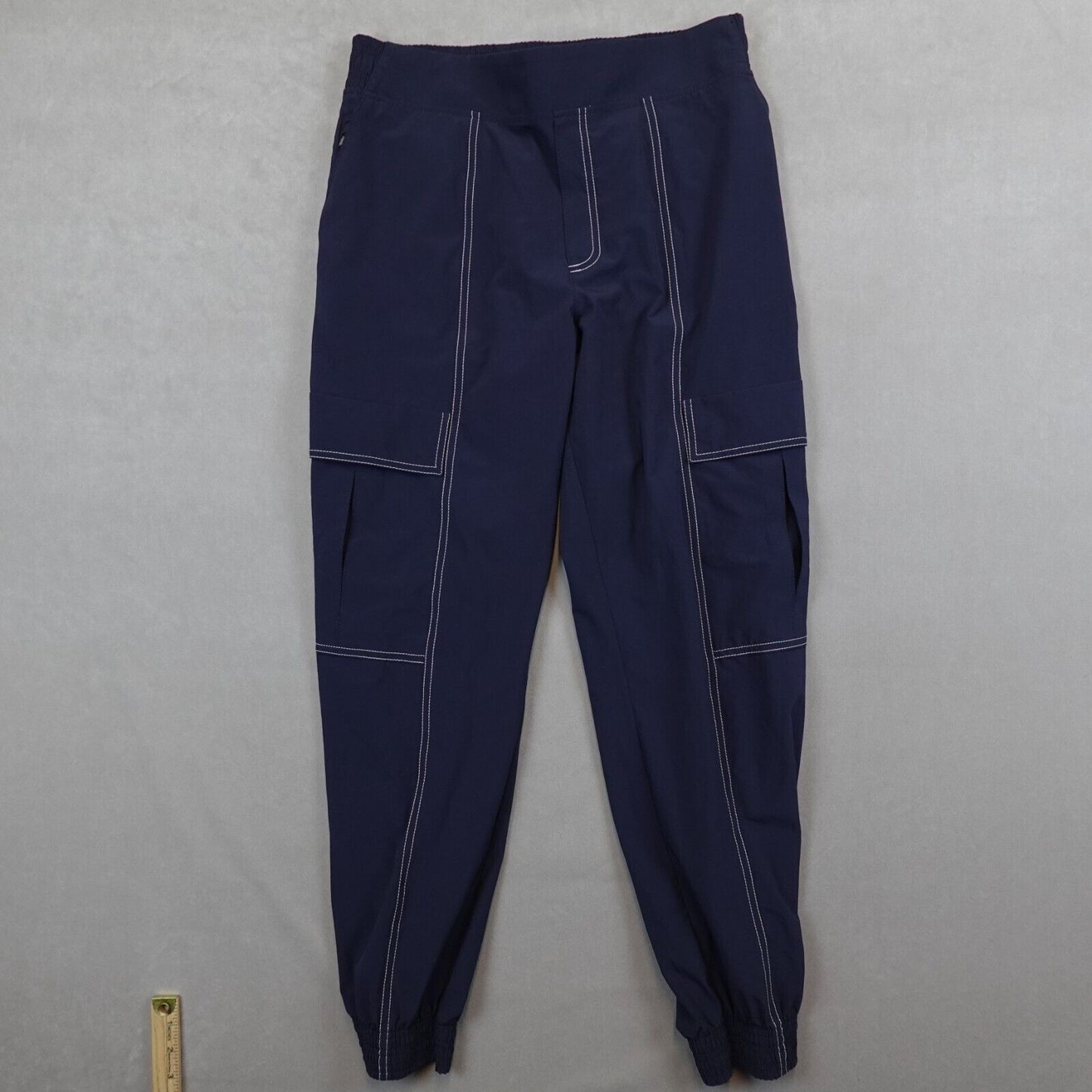 Athleta Chelsea Utility Jogger Blue Womens Size 10 Stitching Accent Tapered