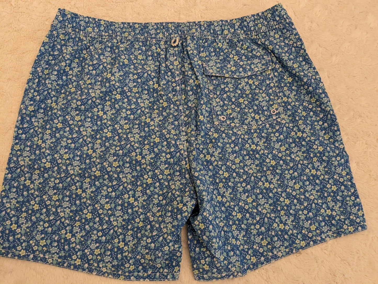 NWT johnnie O Swim Shorts Mens XXL Tyndall Surf Riptide Floral Drawstring Lined