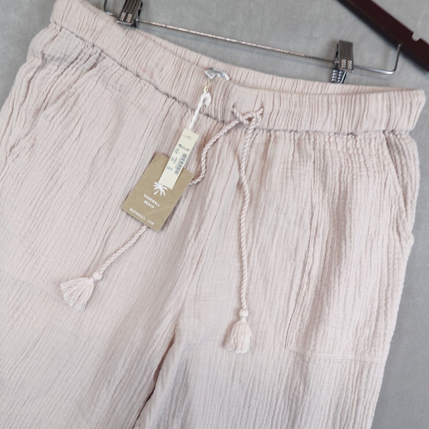 Madewell Pants Caracas Cover-Up Womens Beach Size Large Pink Gauzy Vacation New*