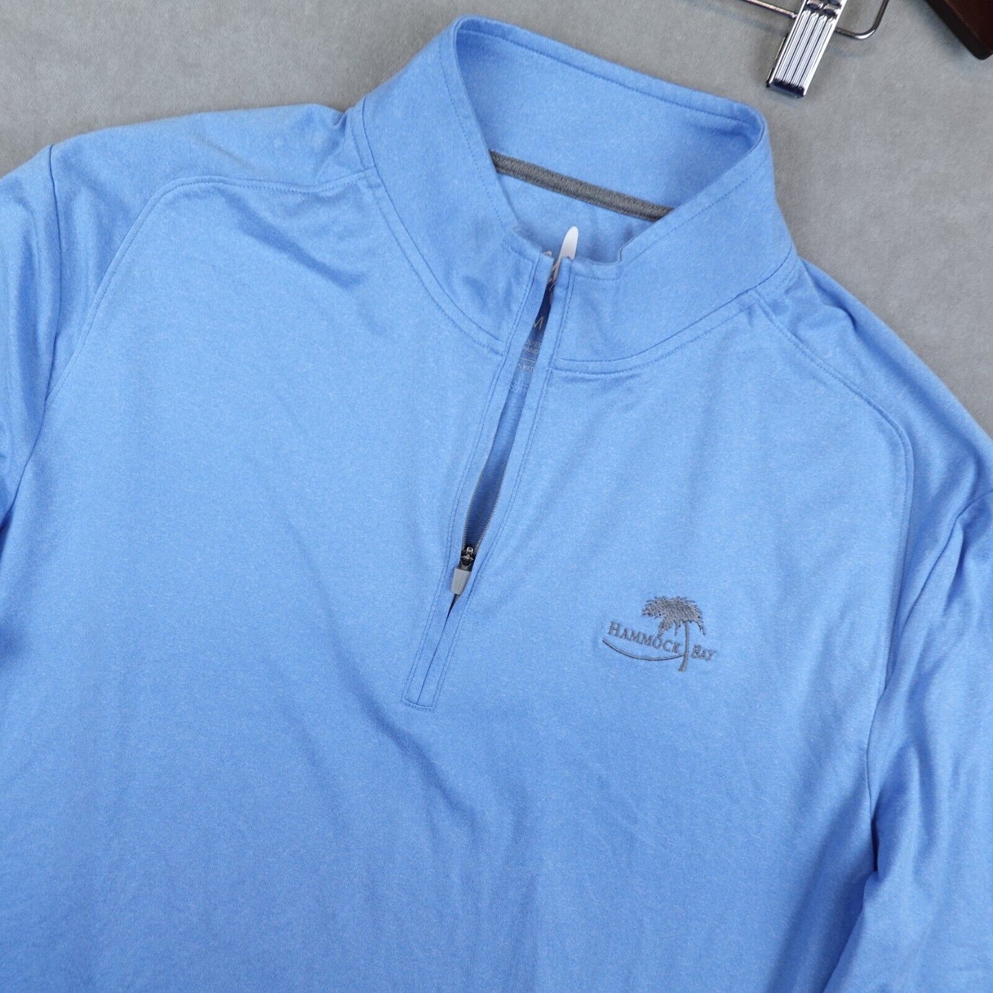 Johnnie O Prep Formance 1/4 Zip Men Large Blue Pullover Stretch Golf Long Sleeve