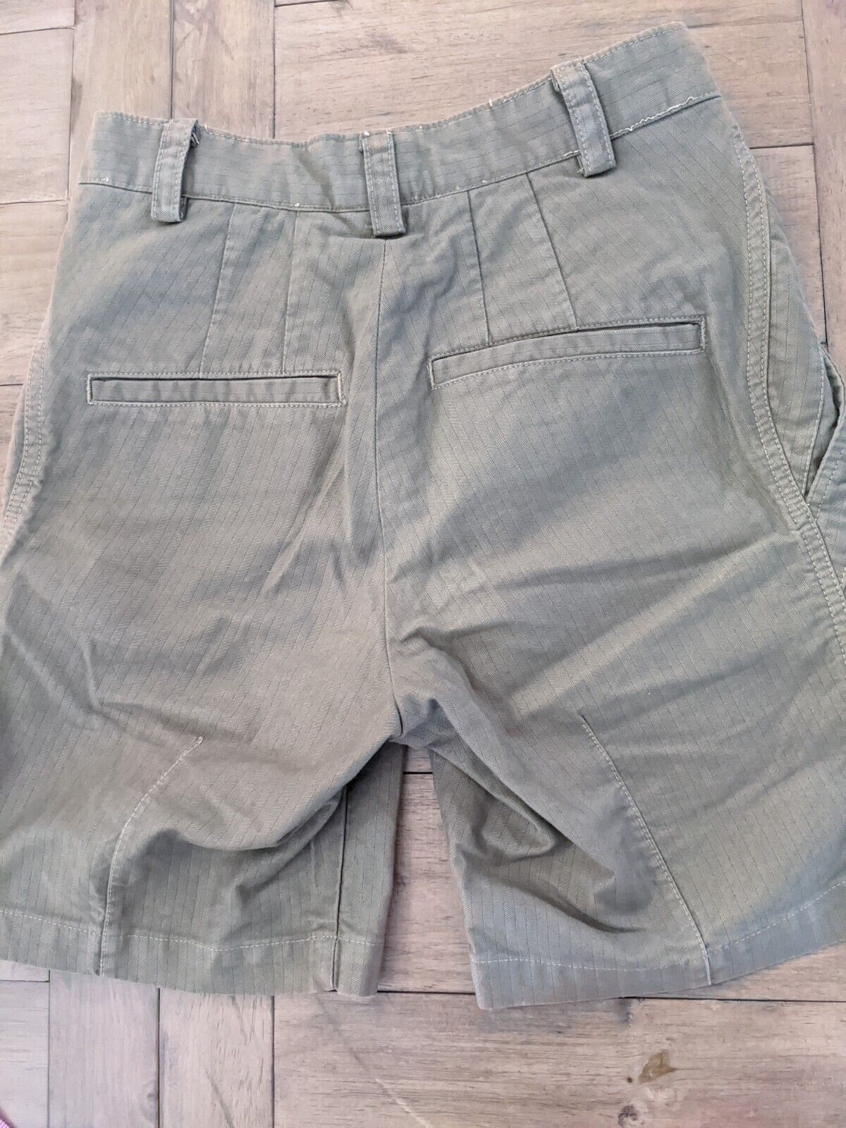 N.I.C.E. Collective Shorts Mens 28 Military Green Designer 100% Cotton USA Made