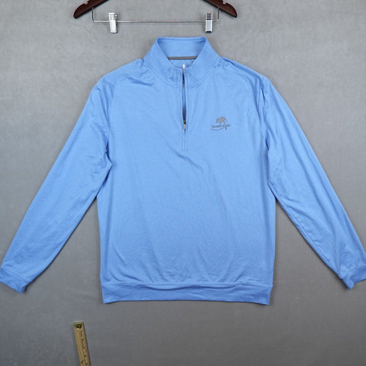 Johnnie O Prep Formance 1/4 Zip Men Large Blue Pullover Stretch Golf Long Sleeve