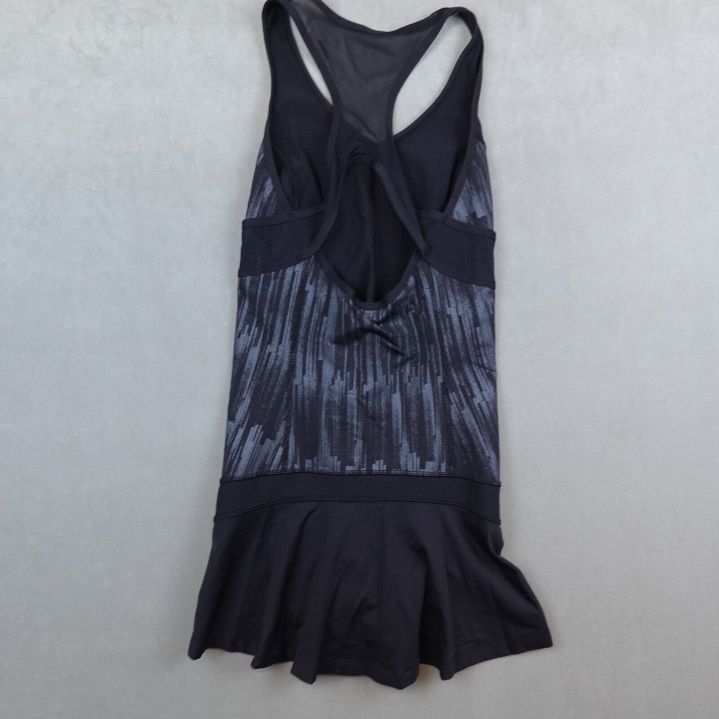 Lululemon Ace Tennis Dress Black Scratch Match Black Mesh Size 0