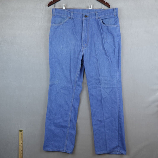 Vintage Levis 549 Orange Tab Jeans Denim Trousers Mens 38x29 Blue USA Made 80s